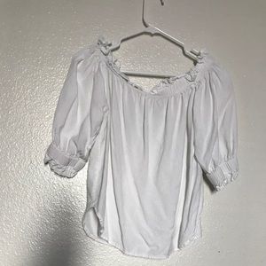 White off the shoulder shirt